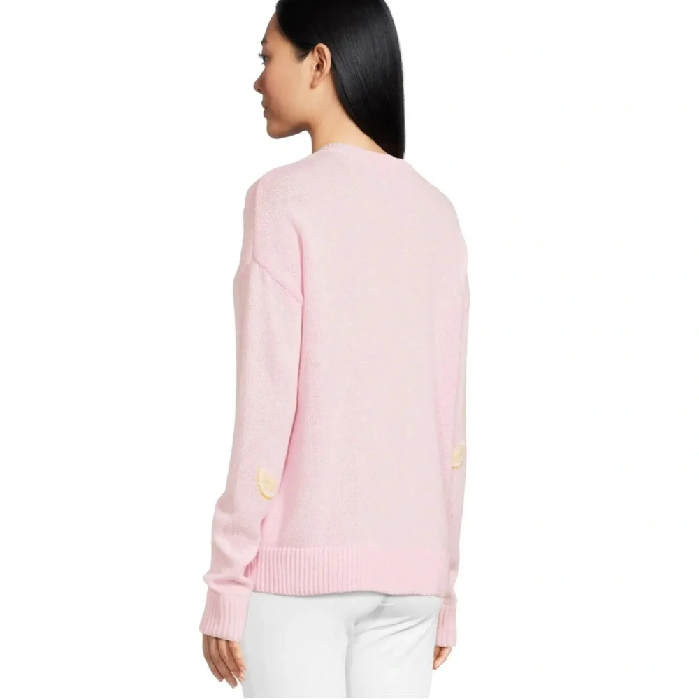 NWT Lilly Pulitzer Pink Lemon V-Neck Sweater - Picture 2 of 11